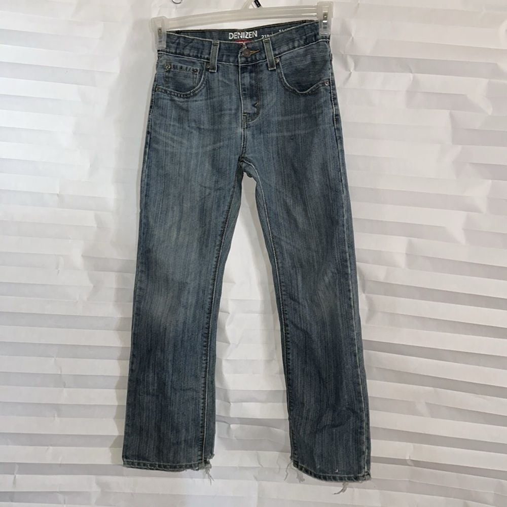 Levi's Denizen 218 Slim Straight Fit Jeans Size 12 Mid Rise Stretch Denim